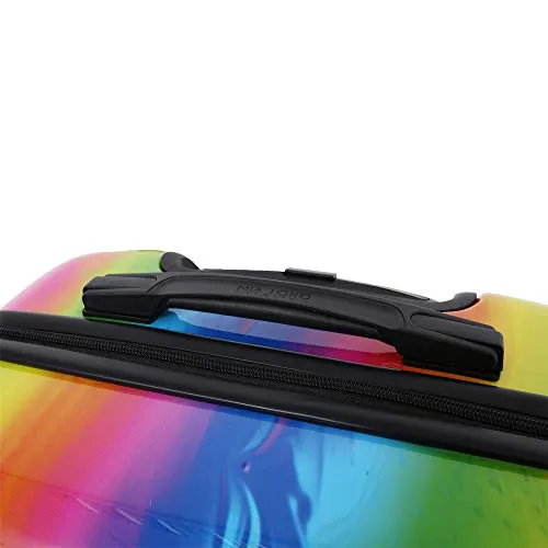 Mia Toro Italy-Vortice Hardside Spinner Luggage Carry-on, Multicolored