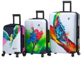 Mia Toro Prado Exotic Life 3-Piece Luggage Set 