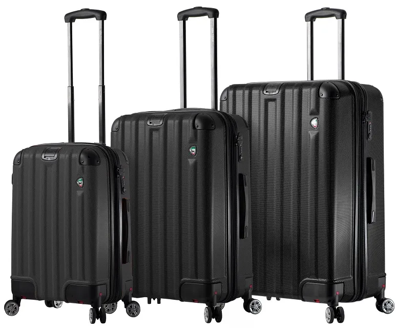 Mia Toro Ruota Retractable Wheel 3-Piece Luggage Set 