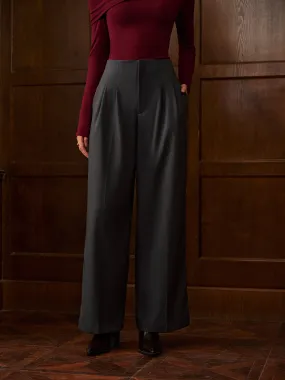 Minimalist High-Waist Wide-Leg Pants