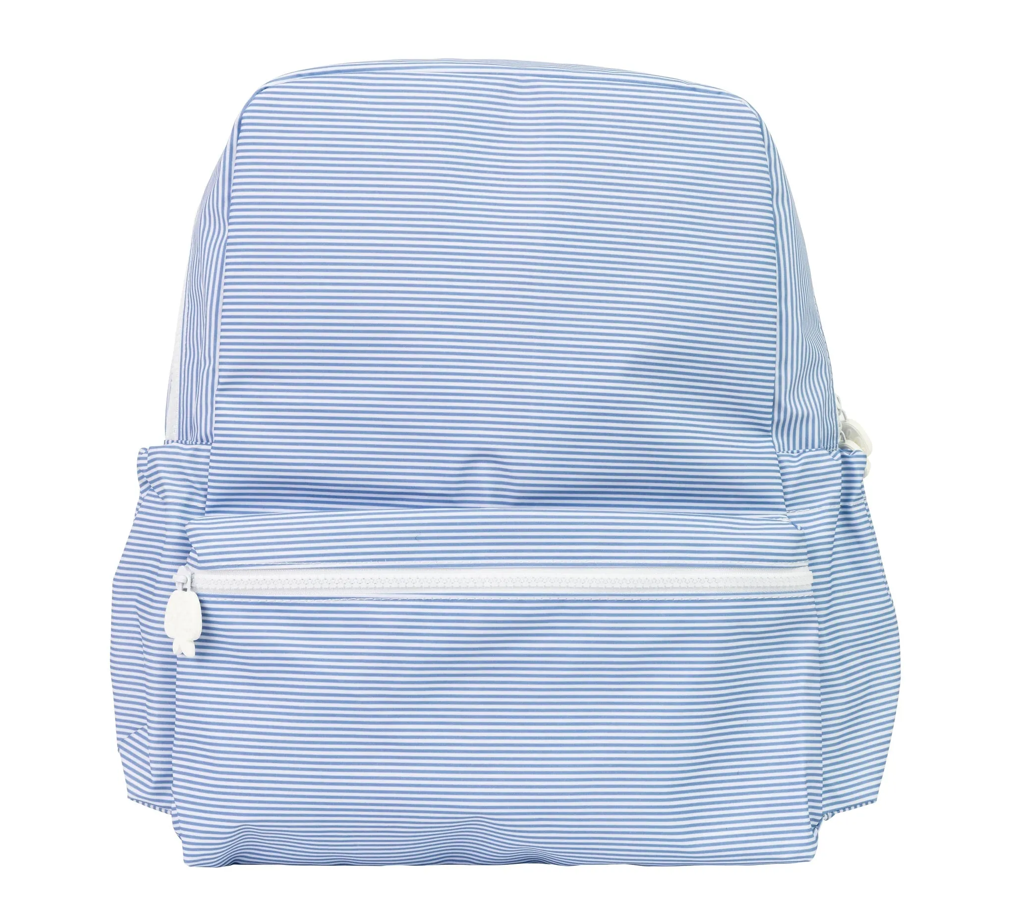 Navy Mini Stripe Large Backpack