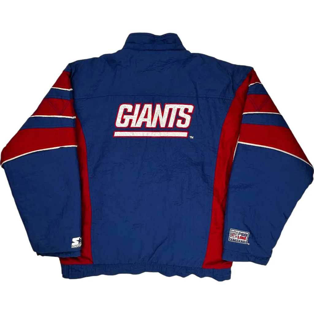 New York Giants NFL Pro Line Authentic Starter Jacket - XL - Blue Polyester