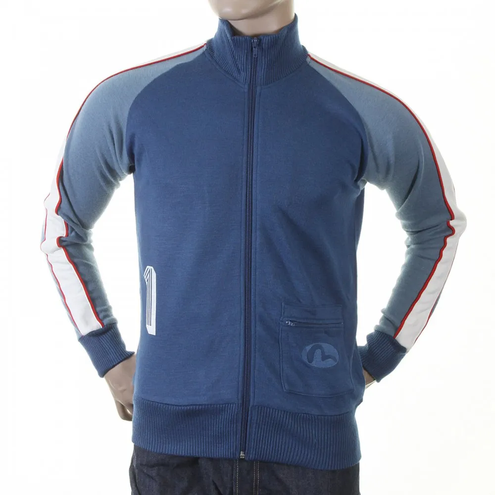 Original Ink Blue Collared Regular Fit Zipped Osaka Track Jacket