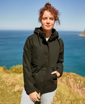 Padstow Womens Cotton Jacket - Dark Green