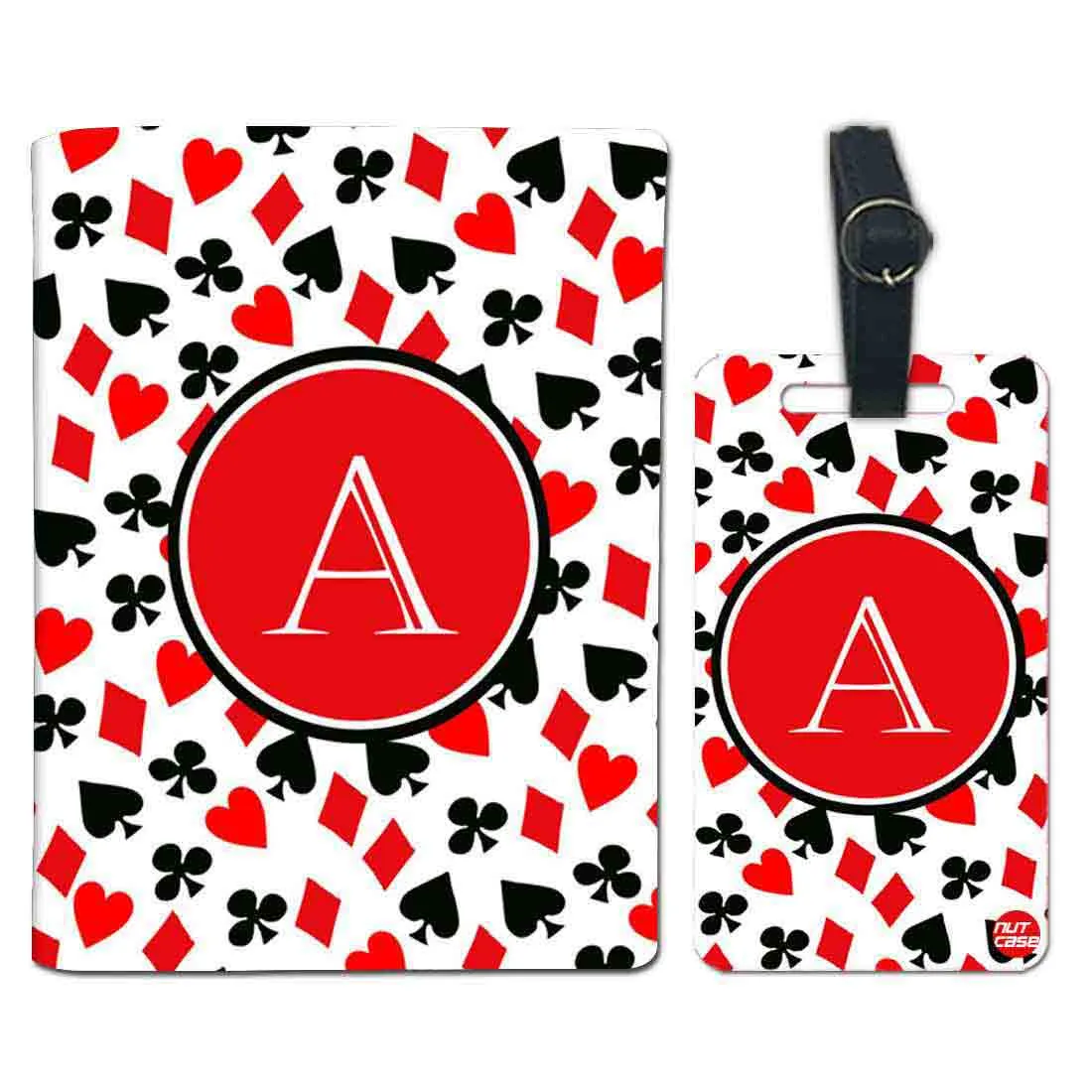 Personalized Passport Cover Luggage Tag Set - Playing Cards