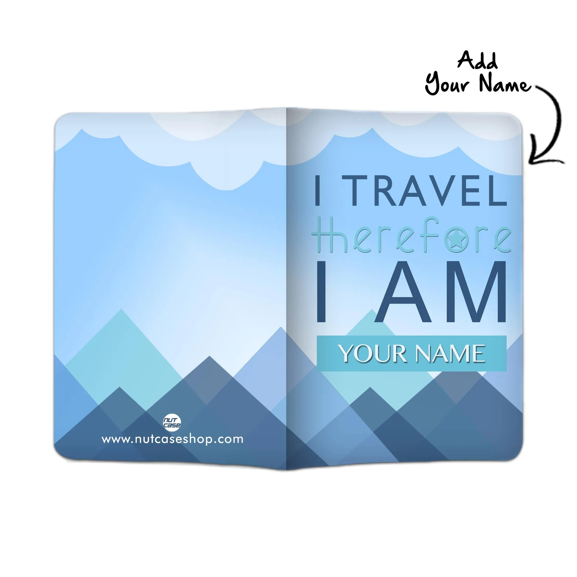 Personalized Passport Cover Travel Luggage Tag - I Travel Therefore