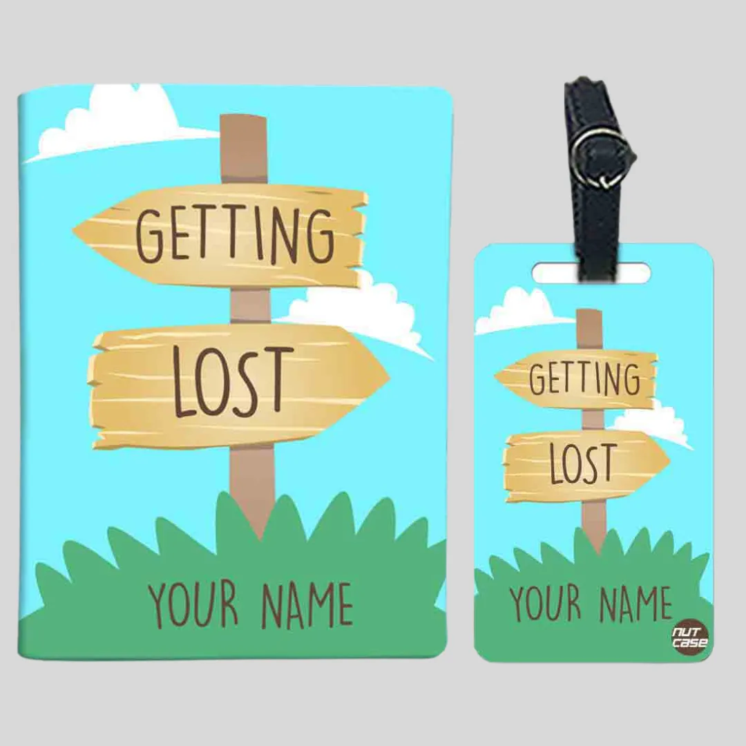 Personalized Passport Cover with Luggage Tag Set - Getting Lost