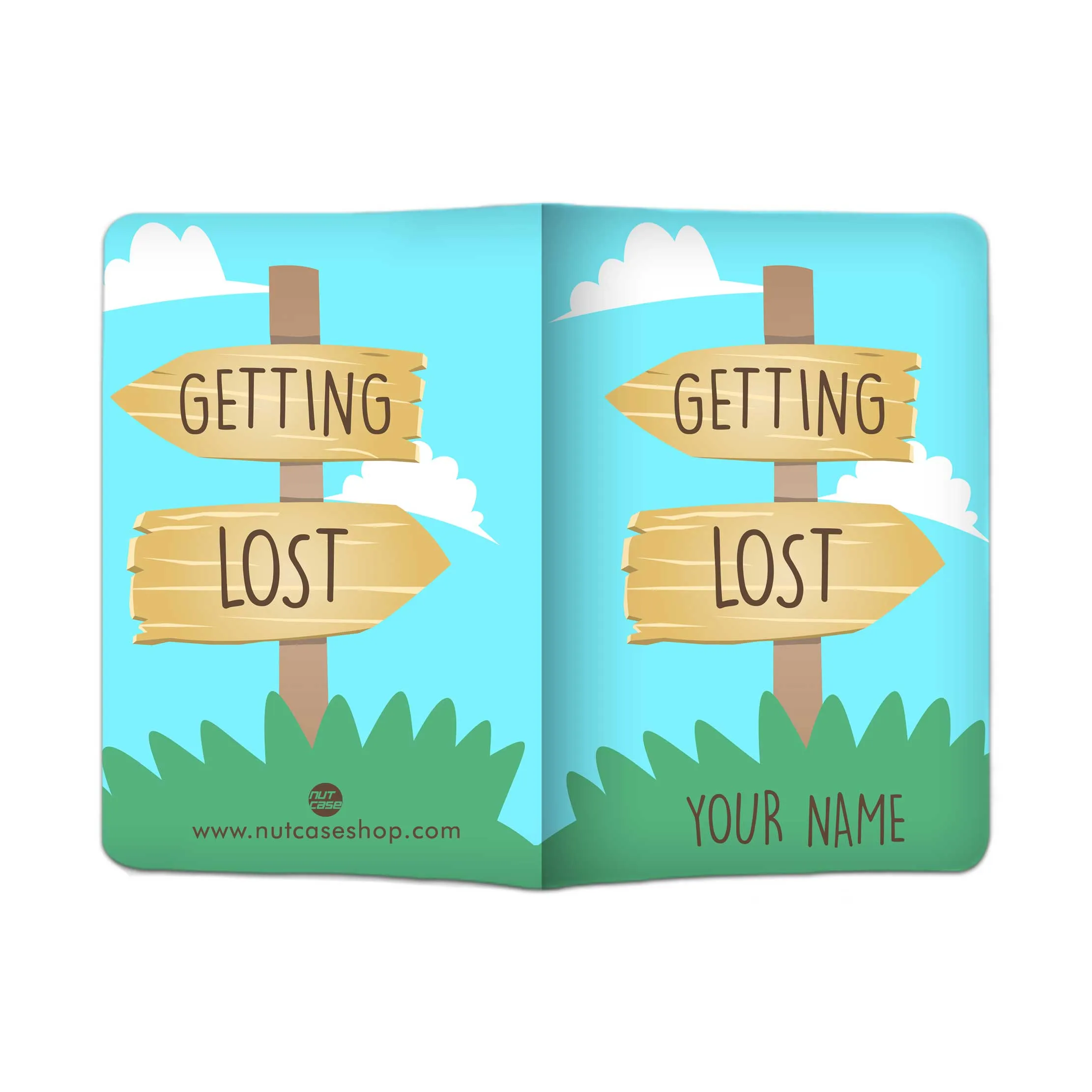 Personalized Passport Cover with Luggage Tag Set - Getting Lost