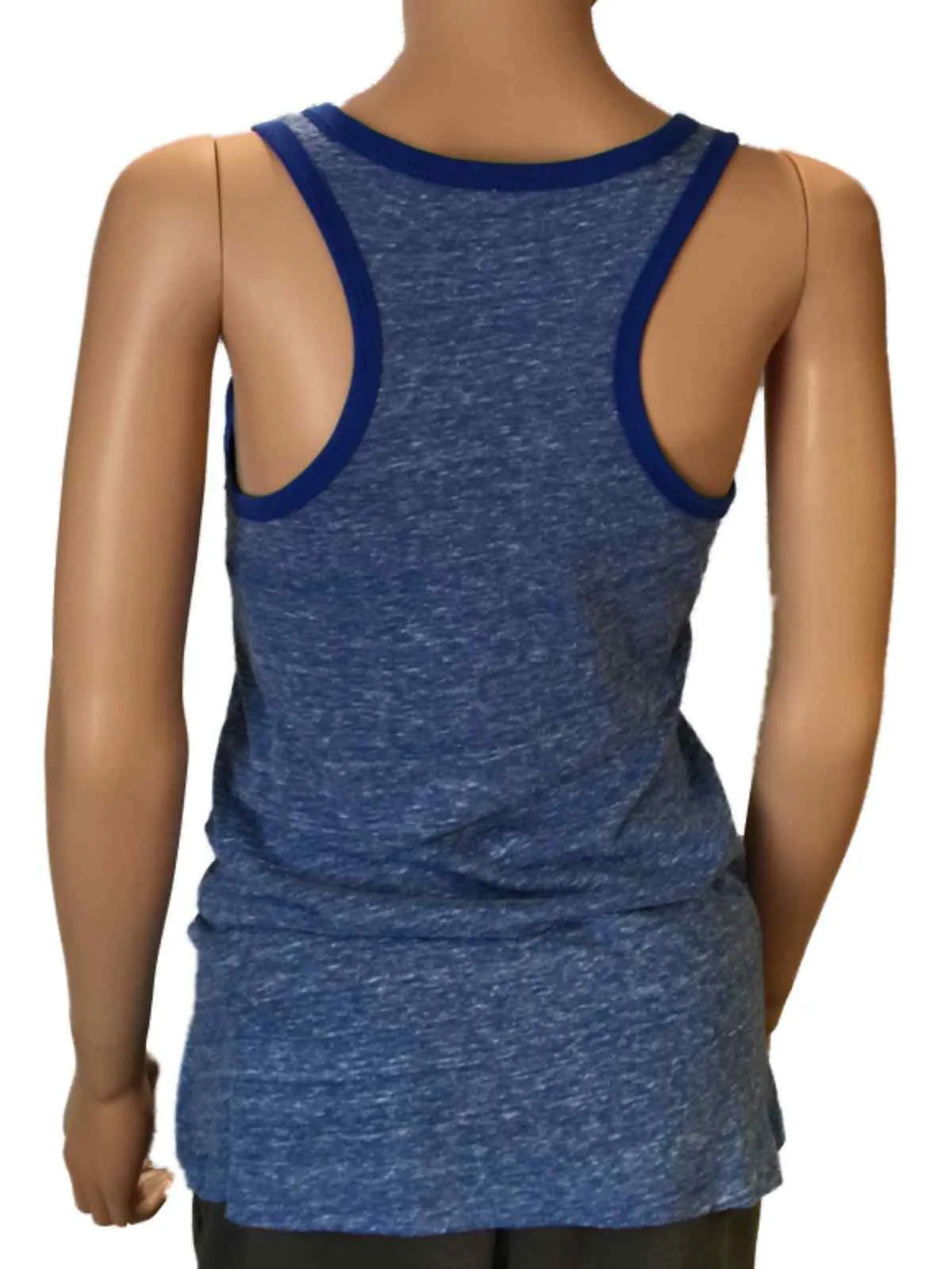 Philadelphia Phillies SAAG Women Blue Racerback Sleeveless Shadow Tank Top