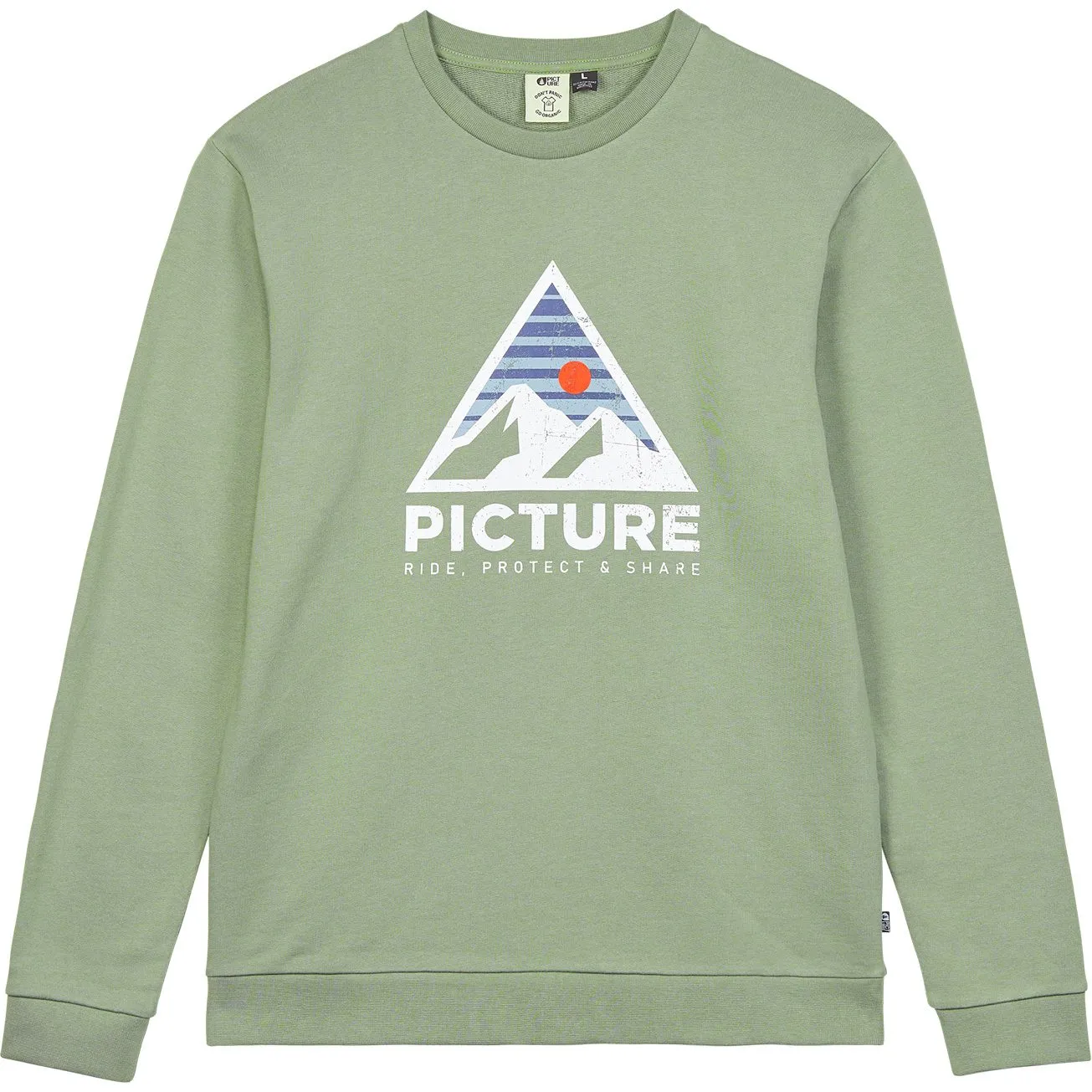 Picture - Authetic Crew Pullover Men green spray