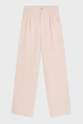 PINK WOOL TROUSERS