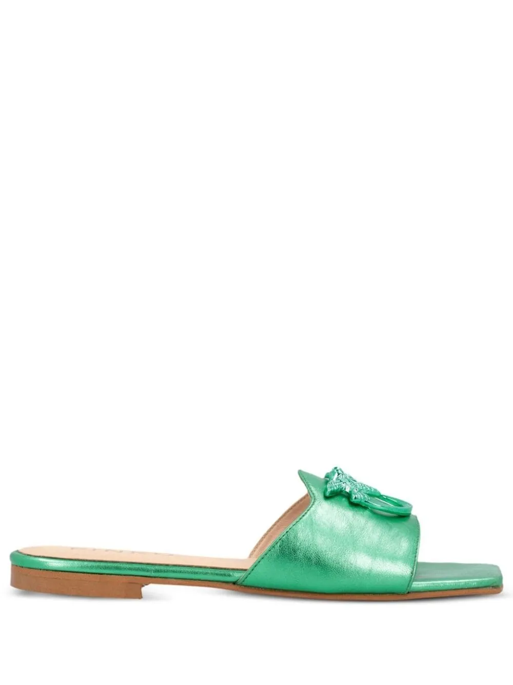 PINKO Marli 02 laminated-leather sandals - Green