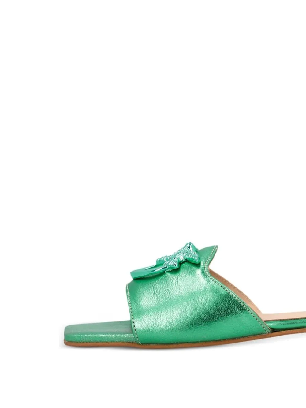 PINKO Marli 02 laminated-leather sandals - Green