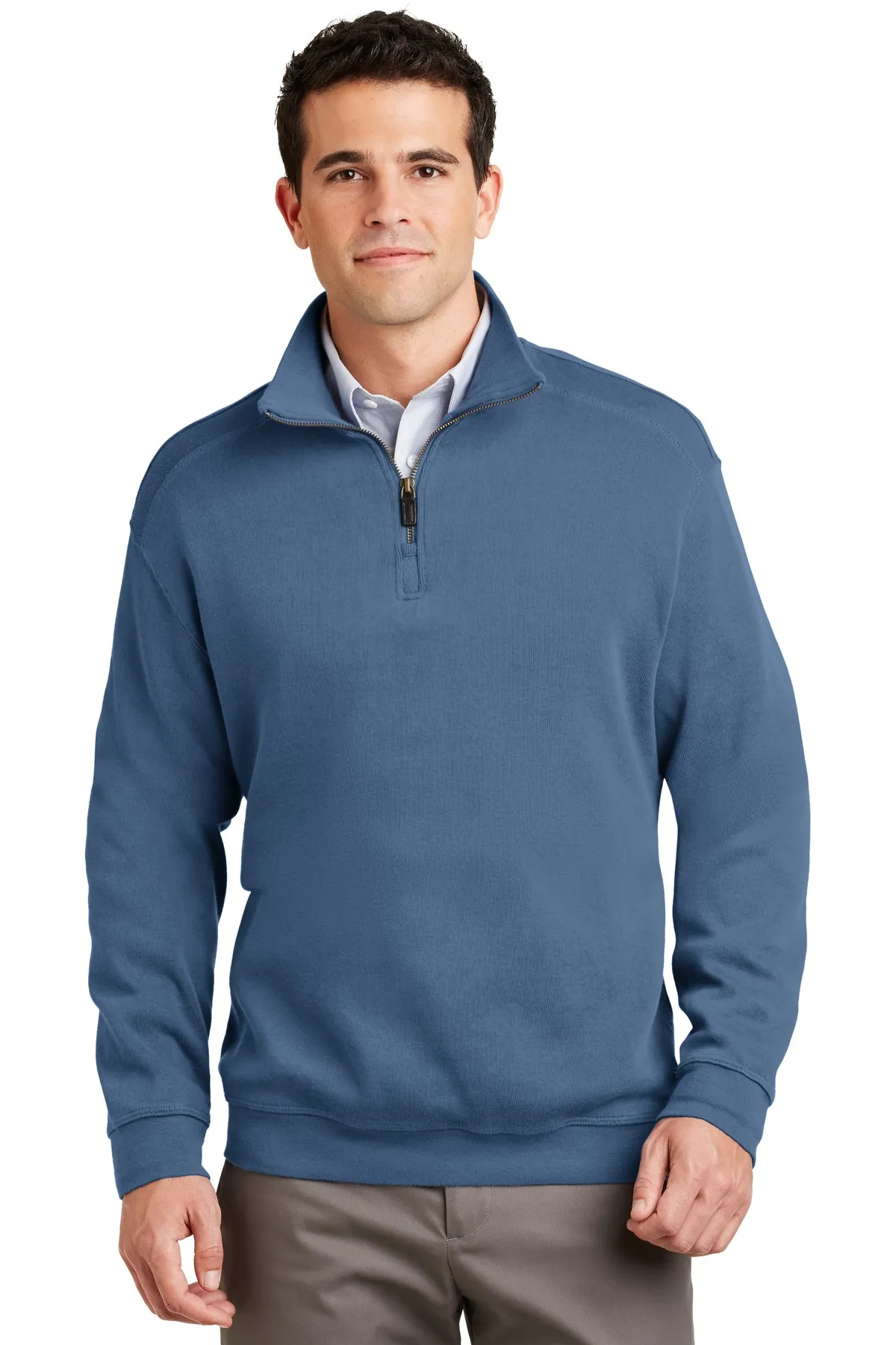 Port Authority Flatback Rib 14 Zip Pullover F220 SKU: F220