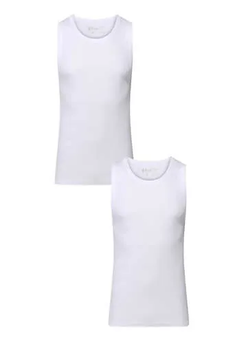 Pringle Men’s Pack of 2 White Vest | Grattan