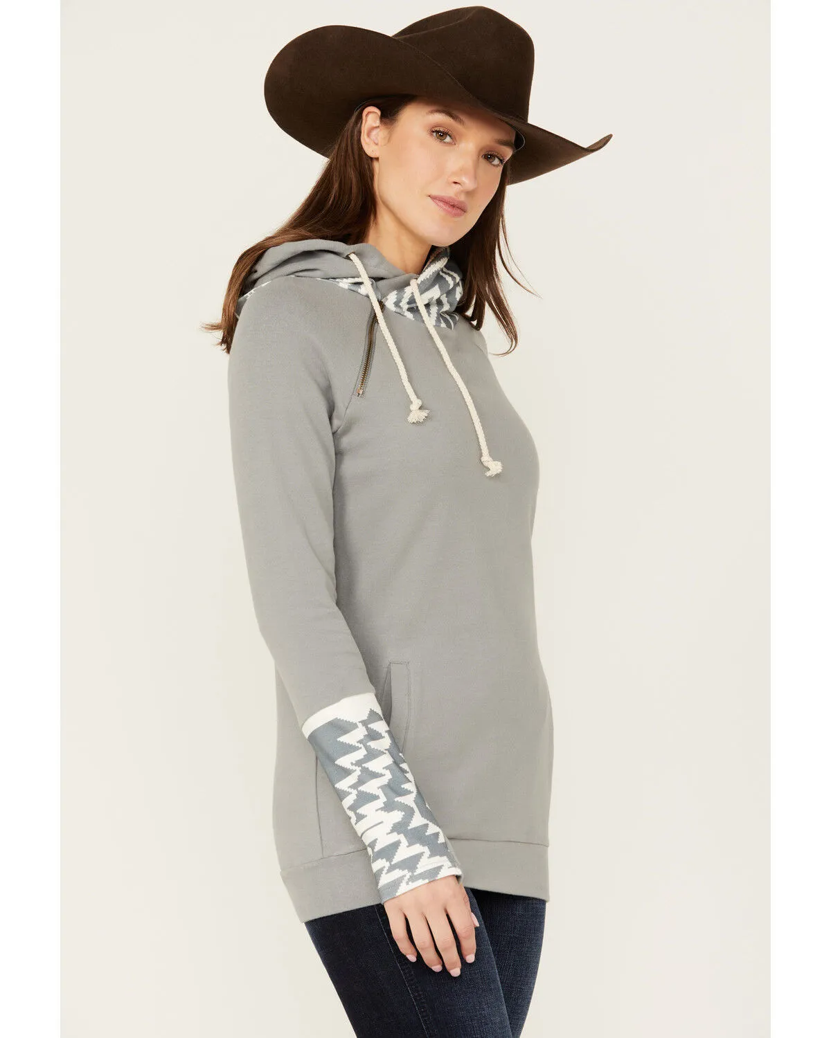 Product Name:  Ampersand Avenue Women's Southwestern Print Hooded Pullover