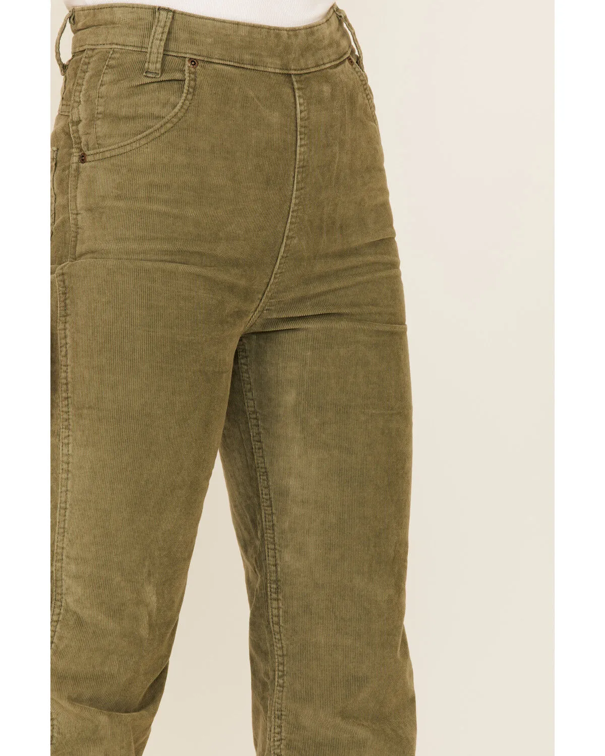 Product Name:  Lee Women's Olive Corduroy High Rise Flare Jeans