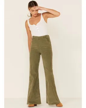 Product Name:  Lee Women's Olive Corduroy High Rise Flare Jeans