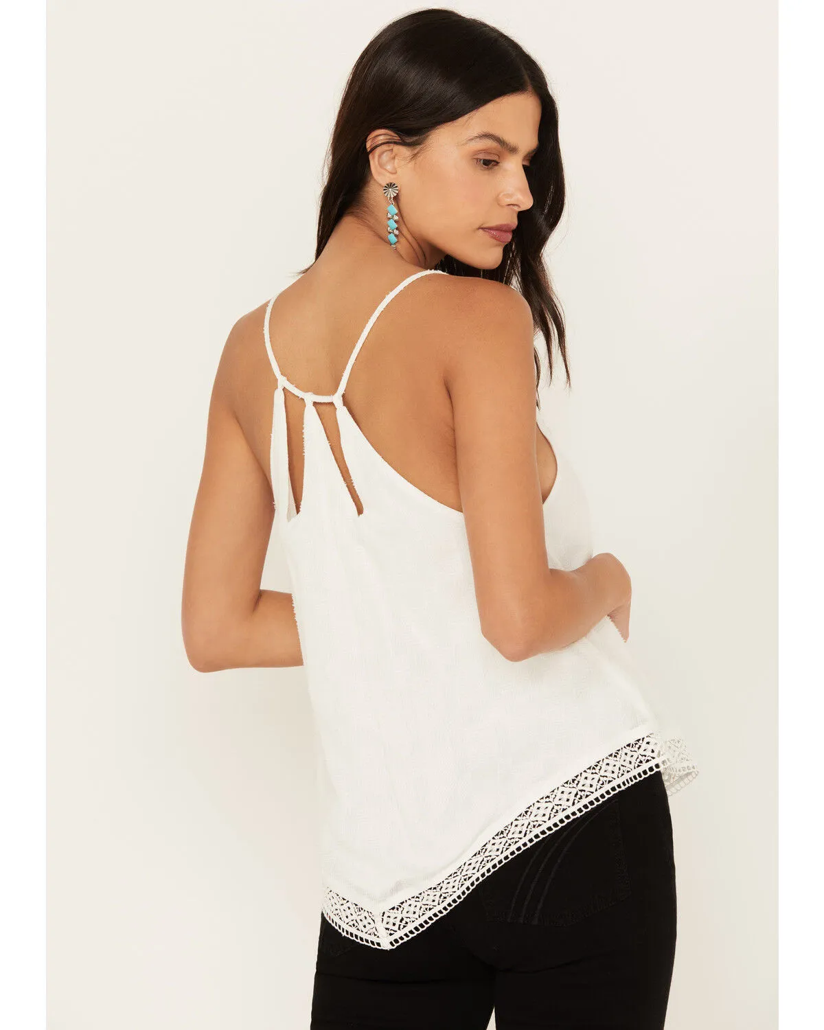 Product Name:  Miss Me Women's Handkerchief Hem Sleeveless Top