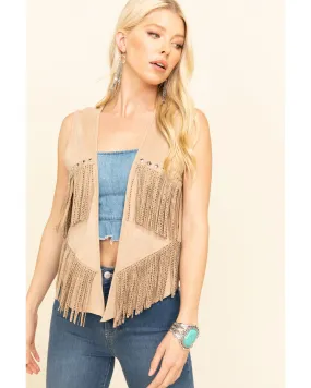 Product Name:  Vocal Women's Studded Fringe Suede Vest