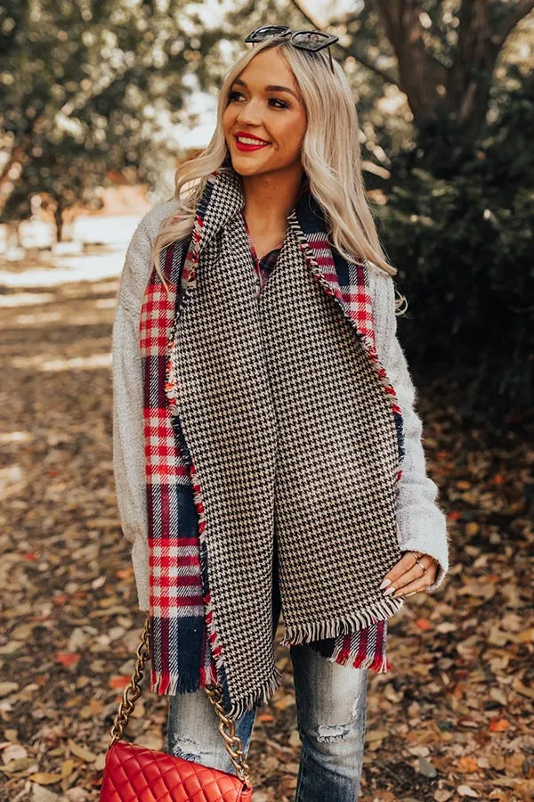 Pumpkin Patch Please Plaid Scarf