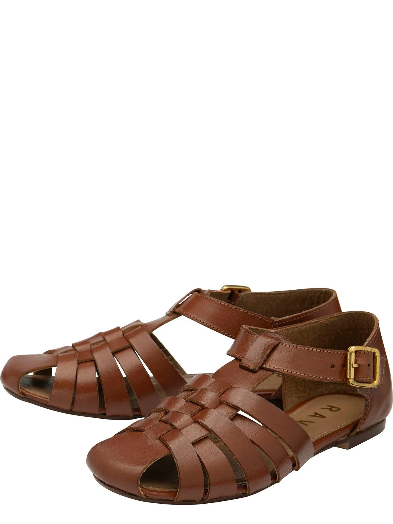 Ravel Garlston Leather Gladiator Flat Sandals - Tan