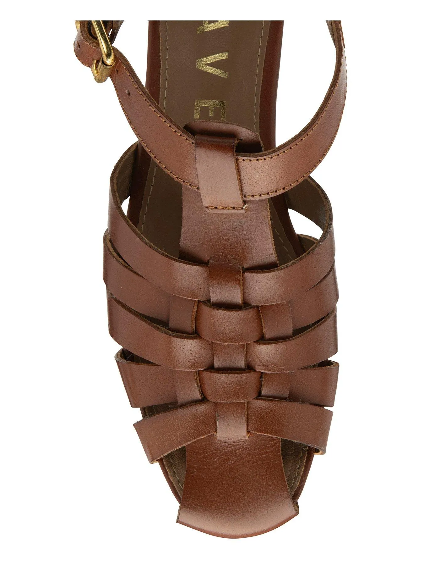 Ravel Garlston Leather Gladiator Flat Sandals - Tan