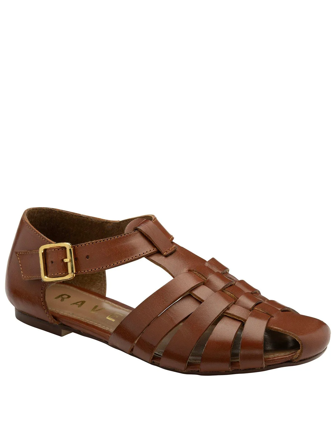 Ravel Garlston Leather Gladiator Flat Sandals - Tan