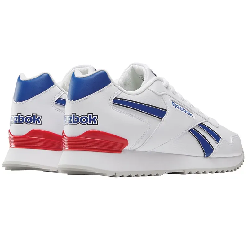 Reebok Classics Mens Reebok Glide Ripple Clip Trainers White/Pure Grey/Vector Blue