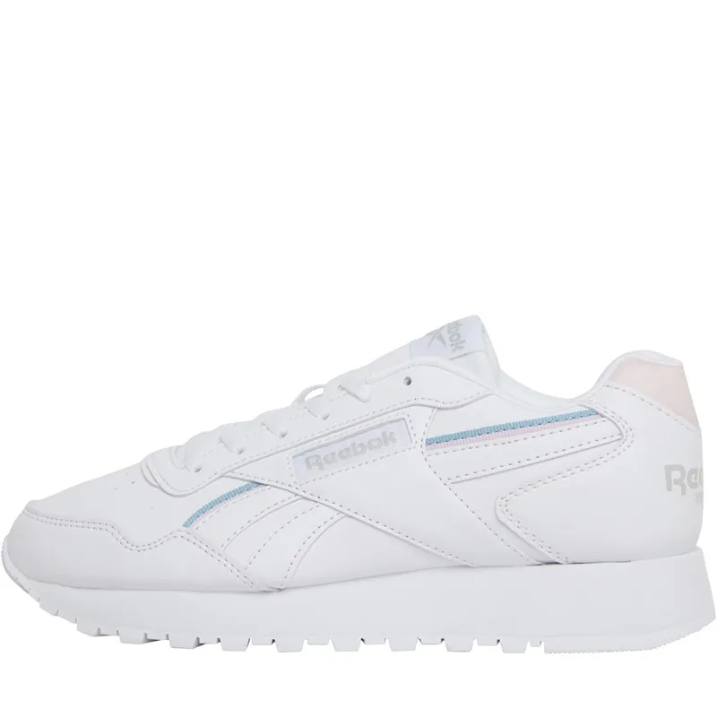 Reebok Classics Womens Reebok Glide Vegan Trainers White/Pixel Pink/Blue Pearl