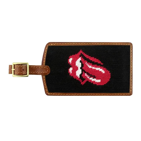 Rolling Stones Needlepoint Luggage Tag