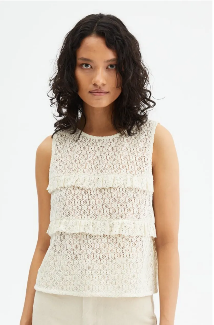 Ruffled Crochet Tank