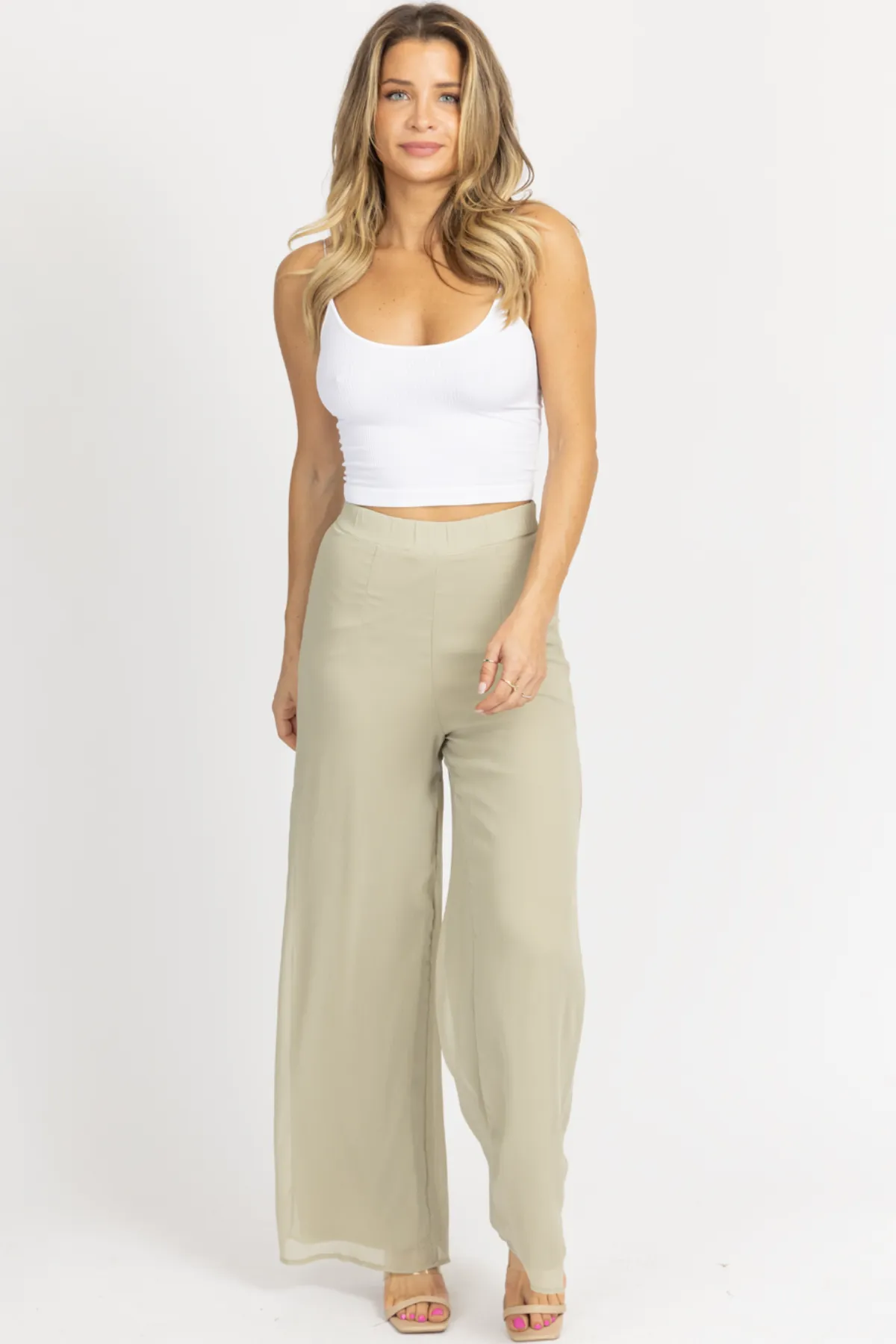 SAGE WIDE LEG HIGH RISE PANTS