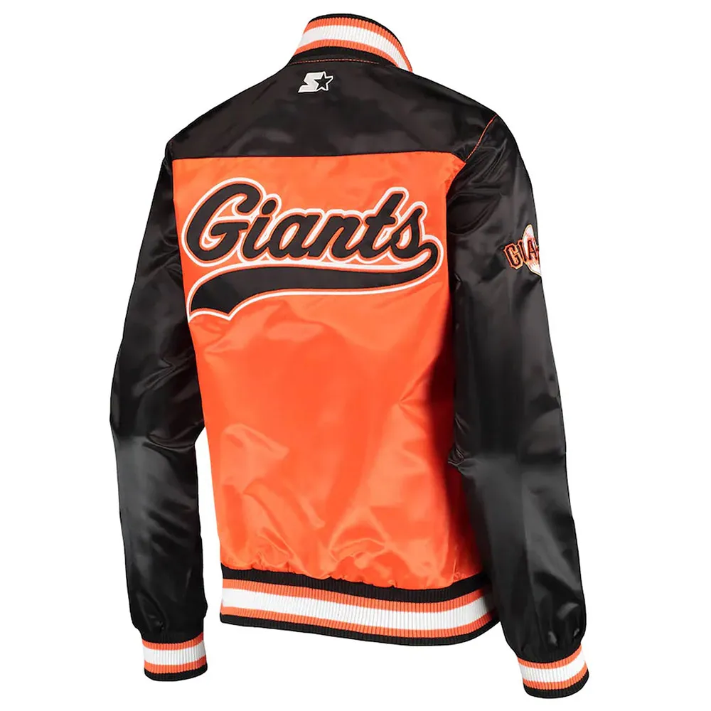 San Francisco Giants The Legend Orange and Black Satin Jacket