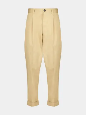 Sand Carrot Fit Cotton Trousers