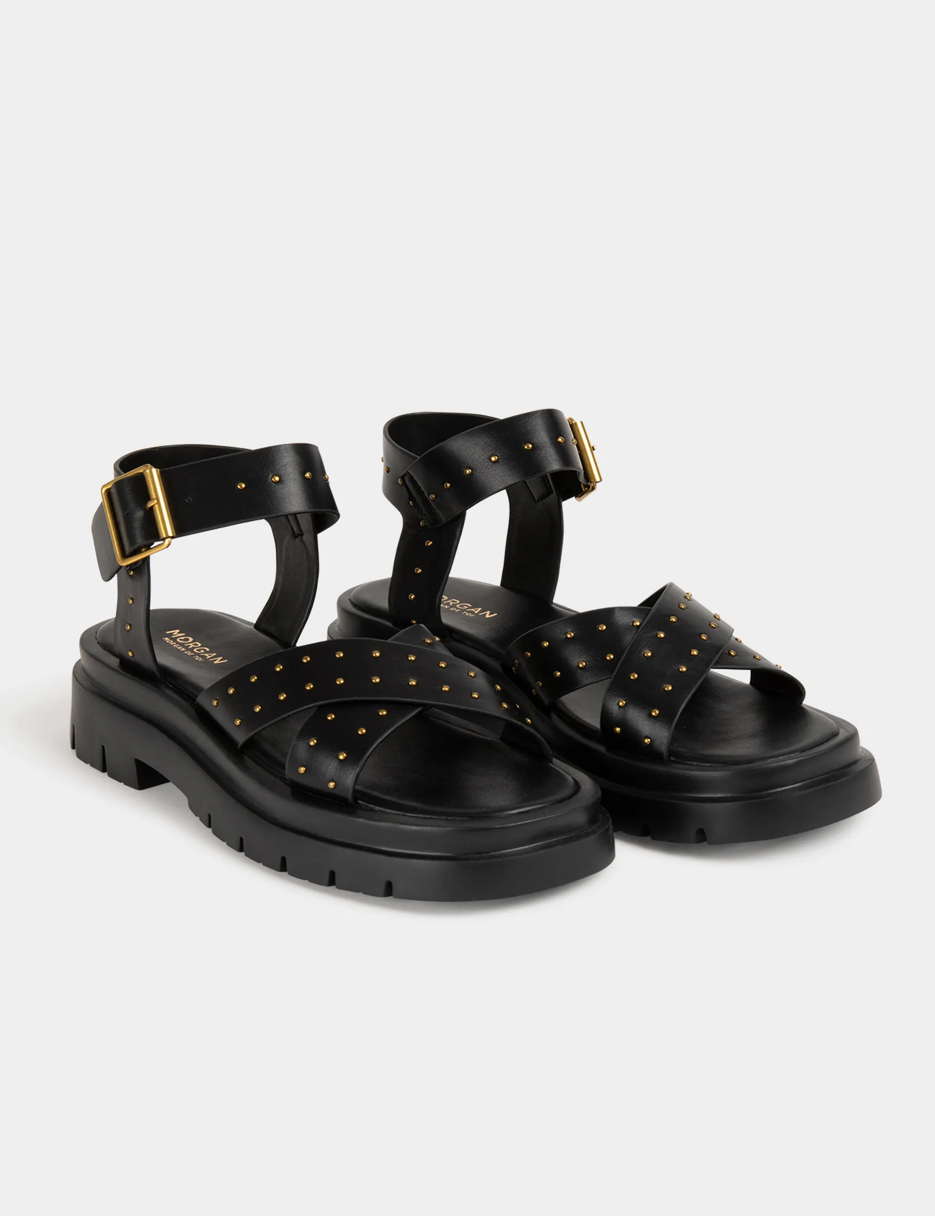 Sandals with studs black women