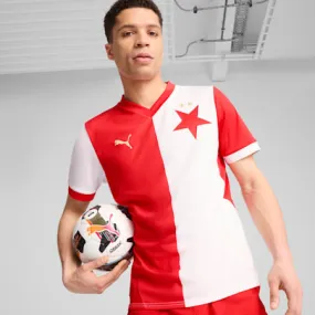 SK Slavia Praha 24/25 Home Men's Jersey | PUMA White-PUMA Red | PUMA Clothing | PUMA 