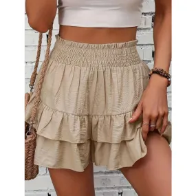 Smocked Layered Shorts