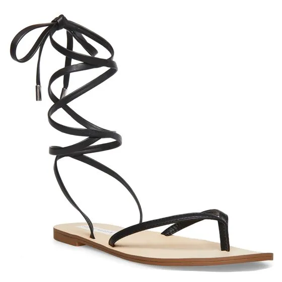 Steve Madden Womens Denzelle Black Sandals