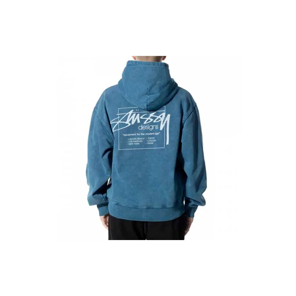 Stüssy Dyed Designs Hoodie Blue 118485_BLE