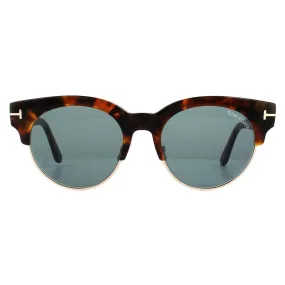 Sunglasses | Round Havana Blue Sunglasses | Tom Ford