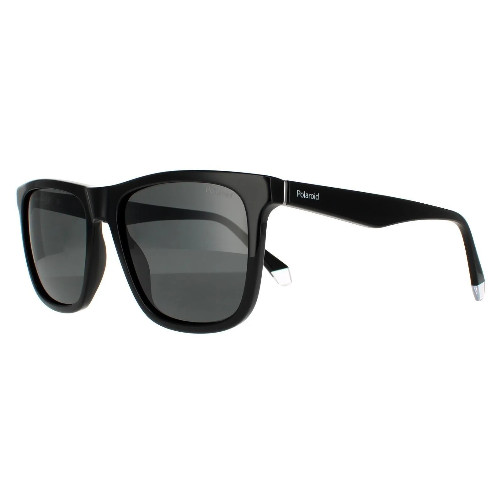 Sunglasses | Square Black Grey Polarized Sunglasses | Polaroid