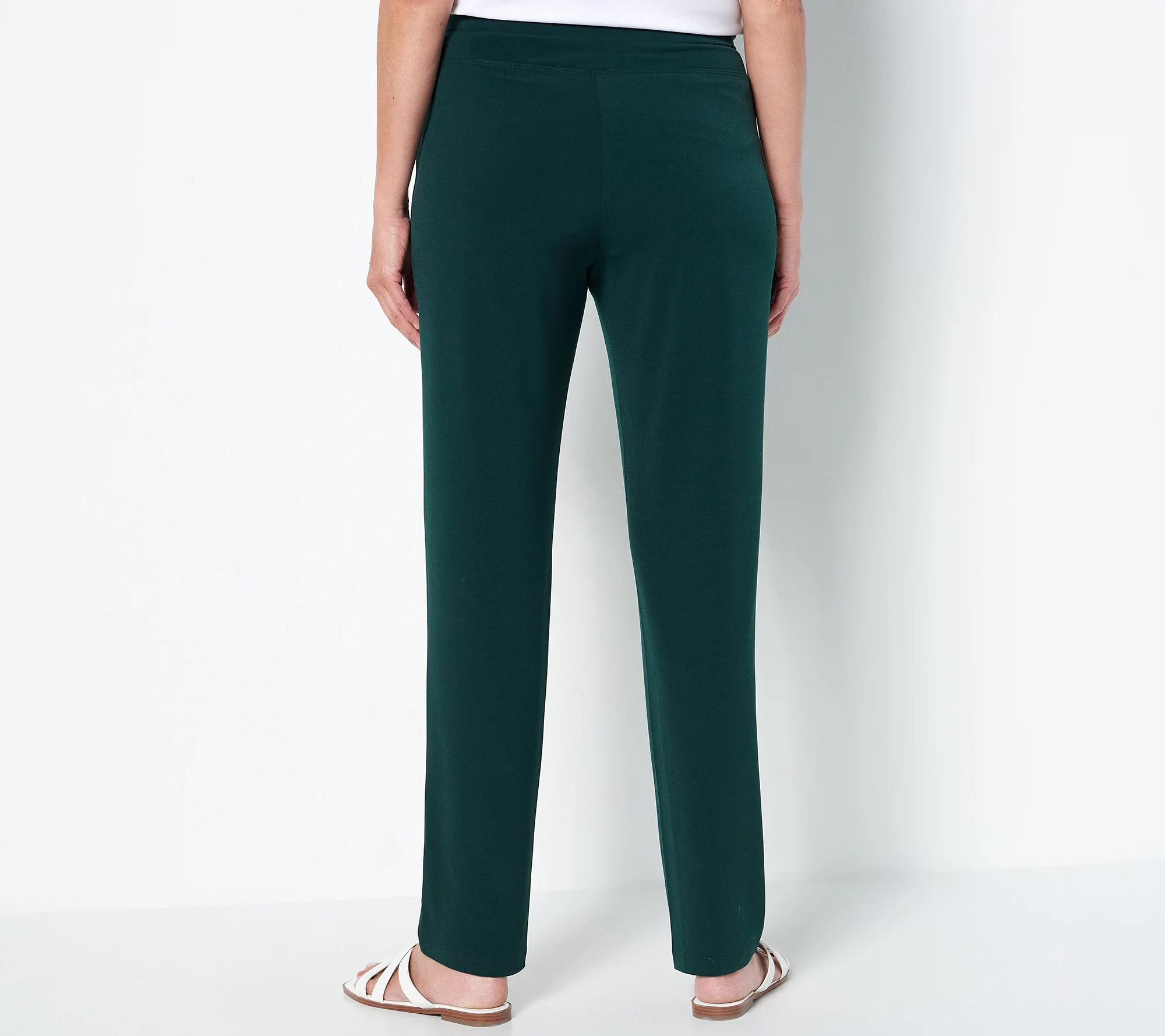 Susan Graver Modern Essentials Reg Liquid Knit Slim Leg Pants