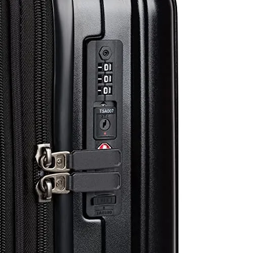 SwissGear 7910 Hardside Expandable Spinner Wheel Luggage with TSA Lock and USB, Black, Carry-On 20-Inch