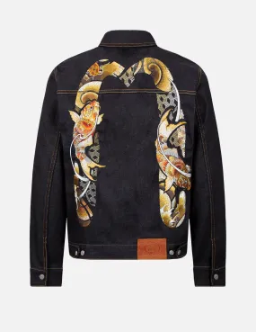 Tattoo Koi Daicock Embroidery Denim Jacket