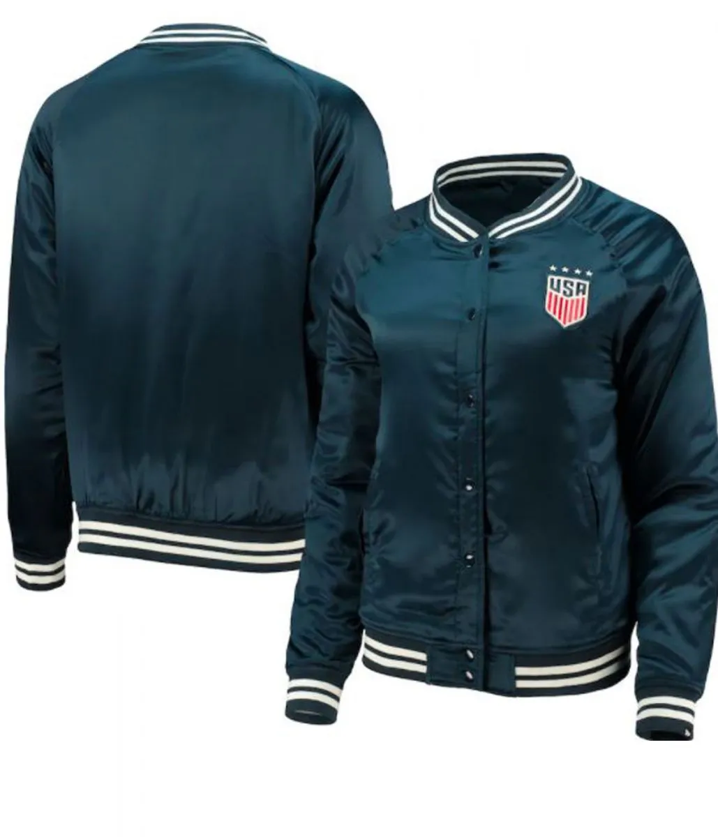 Team USA 5th & Ocean By New Era Navy Blue Jacket