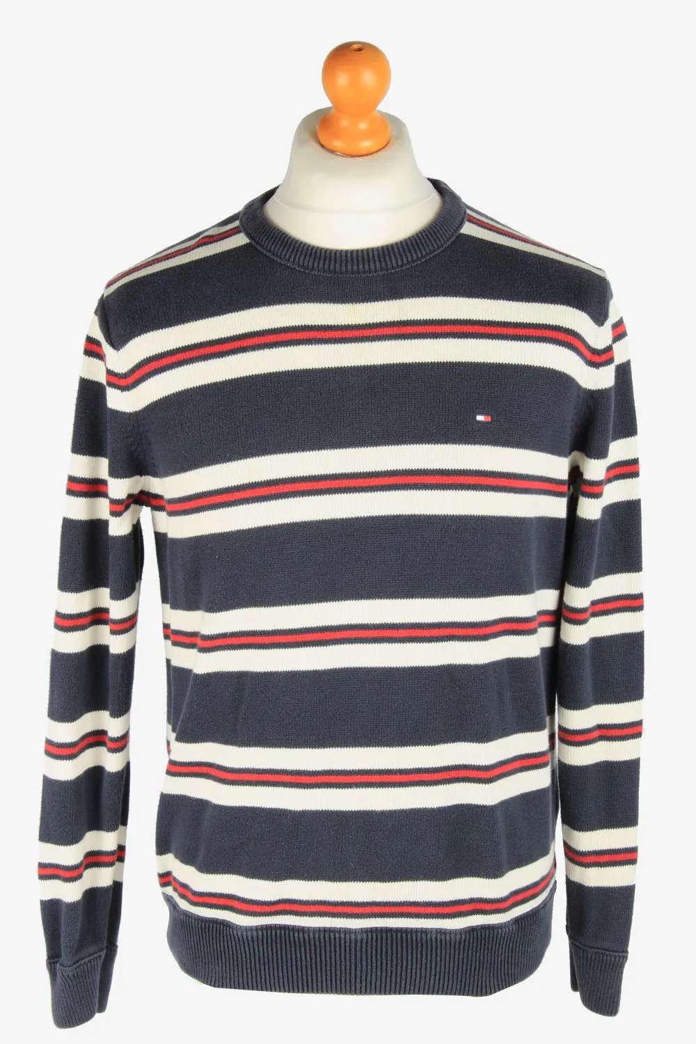 Tommy Hilfiger Crew Neck Jumper Pullover 90s Multi M - Pepper Tree London