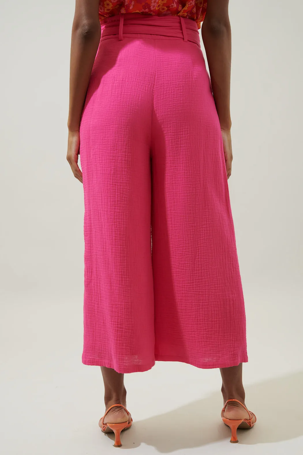 Tres Bien Cotton Wide Leg Pants