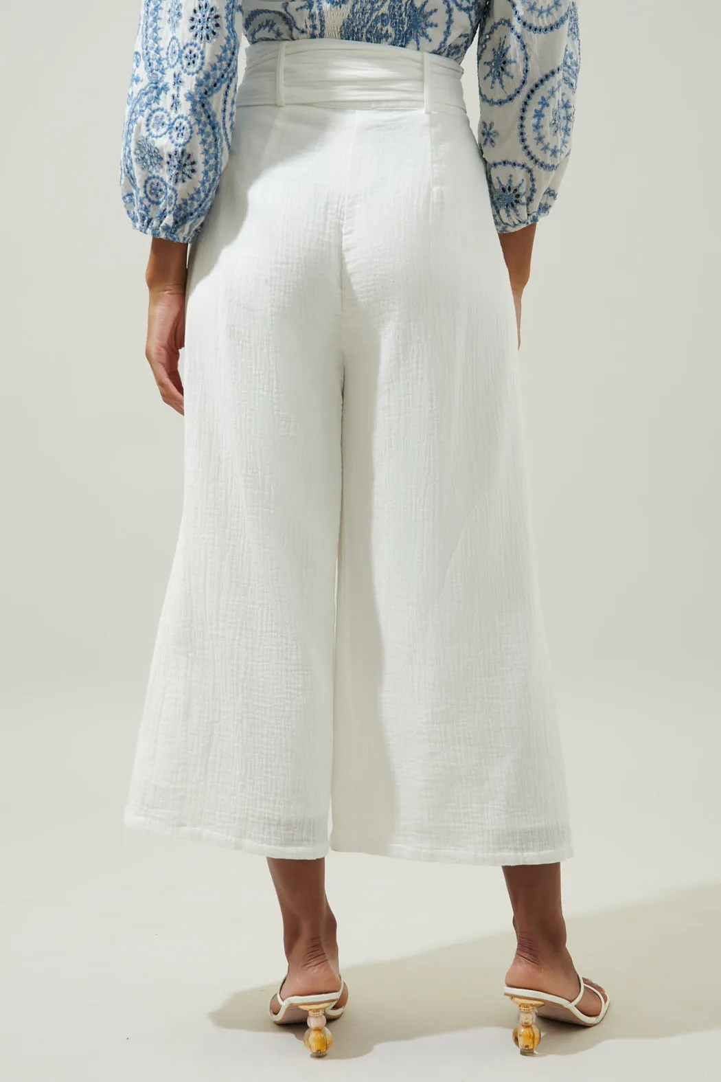 Tres Bien Cotton Wide Leg Pants