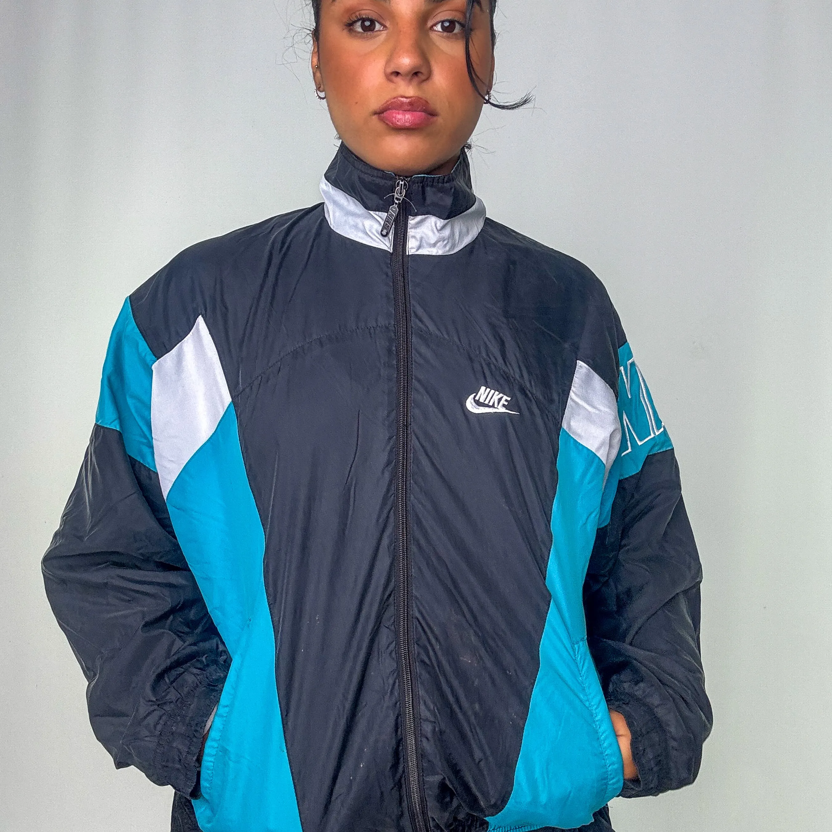 Turquoise y2ks Nike Track Jacket (S)